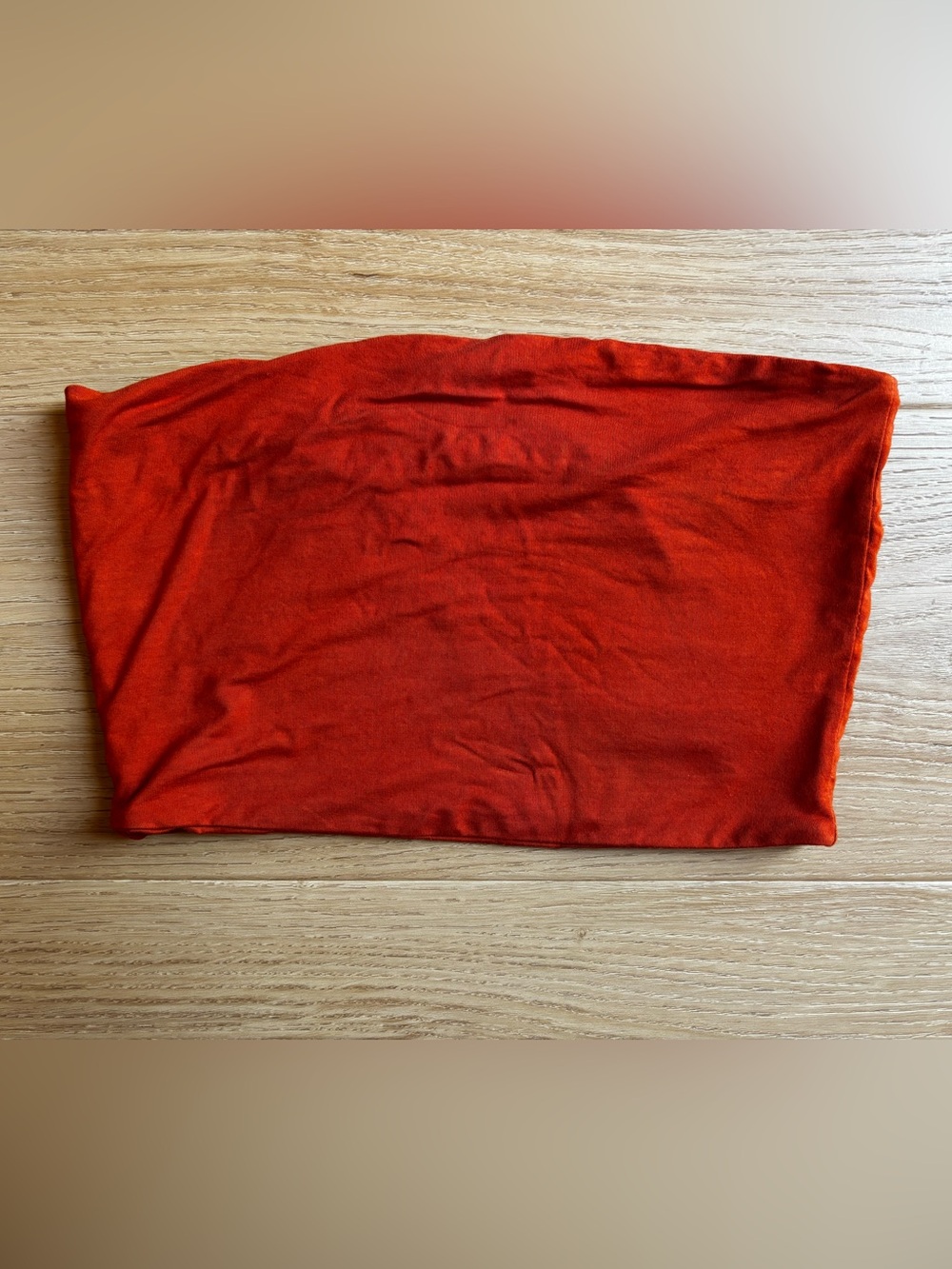 HARA The Label Bandeau Organic Bamboo Tube Top Pumpkin Burnt Orange M